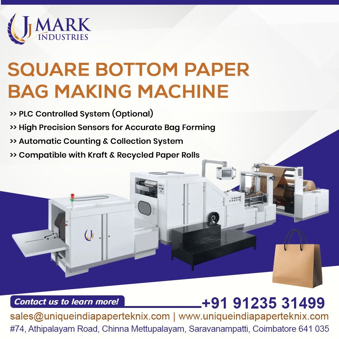 Square Bottom Paper Bag Making Machine Manufacturers in India